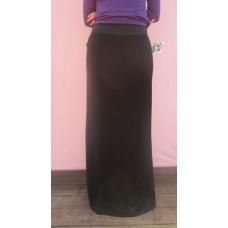 Elastic Waist Band Long Slinky Skirt